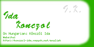 ida konczol business card