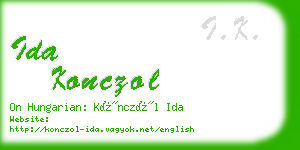 ida konczol business card